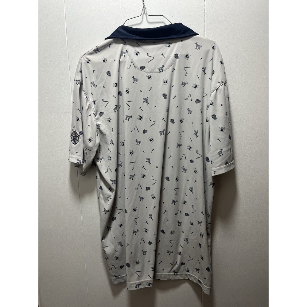 Swannies Shirt Mens Size XL Polo Gray All Over Print Performance Stretch Golf - Picture 7 of 7